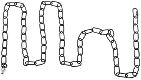 PATIKIL 10 ft Light Fixture Chain, 1 Set Lighting Chain Metal Looping Link with Quick Link Screw Lock Connectors Up to 110 lbs for Pendant Lights Chandeliers Swag Lights, Black