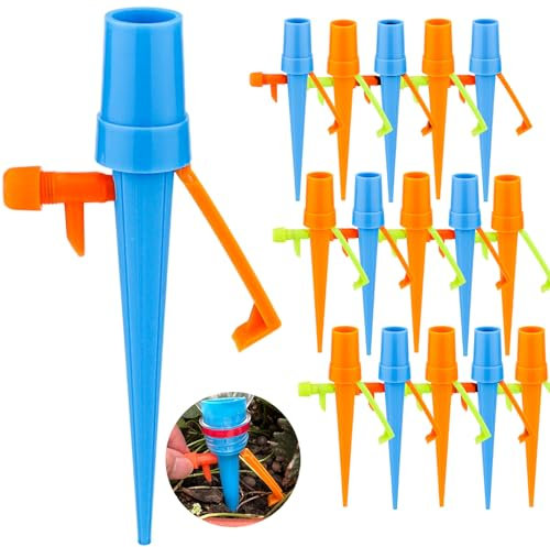 Automatisch Bewässerung Set, 16 Stück Bewässerungssystem, Einstellbar mit Langsam Entriegelbarem Steuerventil, Für Topfpflanzen, Gartenpflanzen Blumen Outdoor Zimmerpflanzen