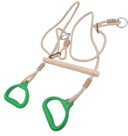 Trapeze Swing | Gym Equipment Rings,Portable Adjustable Stable Sensory Game For -Kids, Adults, Children, Backyard, Playground, Indoor, Outdoor