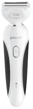 Conair Girlbomb - Sistema de afeitado y corte todo en uno, afeitadora de papel de aluminio y recortadora de cara y cejas de doble hoja, recortadora de bikini para mujer, depilación suave, recargable