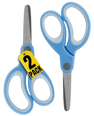 1InTheOffice Kids Safety Scissors, Blunt Tip Scissors for Kids, Blue, (Blue)