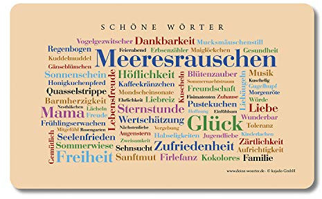 Frühstücksbrettchen Schöne Wörter