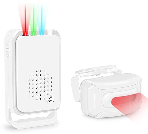 NineLeaf Bewegungsmelder, Lichtschranke mit Alarm, Radar-und PIR-Einfahrtsalarm, Funk-Türklingel Infrarot Sensor IP64 wasserdichte, Bewegungsmelder Alarmanlage für Haus Garage Büro Wohnung Geschäfte