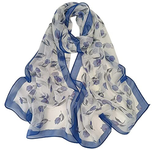 FAIRYGATE Schals & Tücher für Damen Seidenschals Damen Seide Leicht Seidentuch Silk Schal Halstuch Seidenschal Damen Elegant 64006