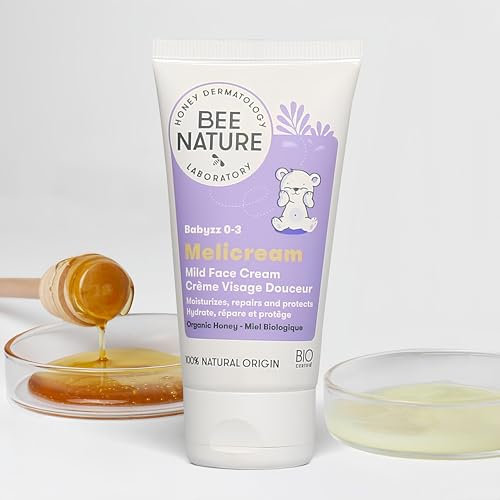 Bee Nature - Baby Gesichtscreme - Bio-Honig - Lindert Hautausschläge, Ekzeme - Spendet Feuchtigkeit und Repariert - 100% Natürlich - Geeignet für Neugeborene mit Trockener, Empfindlicher Haut - 50ml