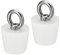 sourcing map Silicone Rubber Tapered Plug 25mm to 33mm Solid Bathtub Bungs Stopper with Ring for Test Tubes, Water Pipe, Drainage Hole, White 2 Pieces