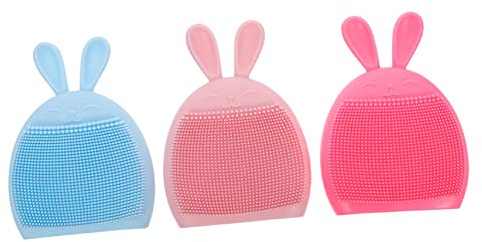 minkissy 3pièces Brosse De Bain Silicone Pour Garçon Fille Set De Brosses De Douche Massantes Exfoliantes Pour Corps Visage