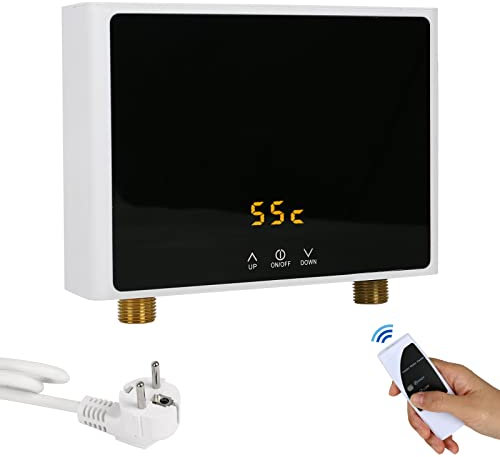 Mini chauffe-eau instantané sans réservoir - 220 V - Avec panneau d'affichage numérique LED - Mini chauffe-eau instantané - Pour salle de bain, cuisine - 3000 W