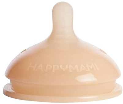 Happymami,Personalisierbarer Sauger, anpassbar an die Form deiner Brust, Flaschensauger aus medizinischem Silikon, BPA-frei, mit doppeltem Anti-Kolik-System (1 Personalisierbarer Sauger)