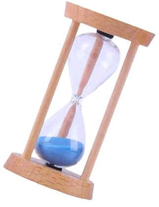 Mini sablier en bois de 5 minutes - Décoration de bureau - Minuteurs créatifs - Pour jeux et salles de classe - Sablier de sable pour enfants
