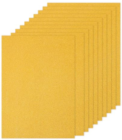 PATIKIL 20 Hojas de Papel Cartulina con Purpurina Dorada A4 250gsm Rectángulo Papel Brillante para Manualidades de Scrapbook Tarjetas DIY Proyectos de Arte Boda Fiesta