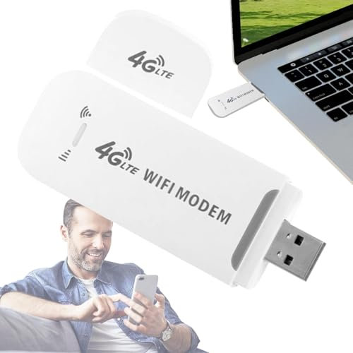 Módem USB 4G, Dongle USB 4G | Dispositivo WiFi portátil Multifuncional Dispositivo de Internet móvil,Adaptador WiFi inalámbrico Ligero Dongle WiFi para teléfonos Inteligentes, tabletas y portátiles