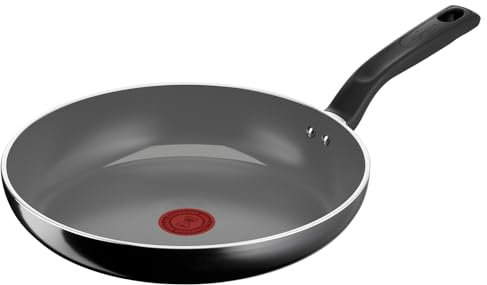 Lagostina GocciaPadella 28 cm, Rivestimento in Ceramica Antiaderente, Scorrevolezza Ottimale, Pulizia Facile, Ecologica, Thermo-Signal, Sicura, Compatibile con Induzione