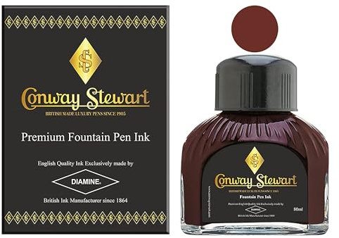 Conway Stewart Fountain Pen Bottle Ink - Saddle Brown