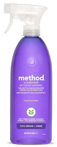 method Allzweckreiniger Spray, entfernt Schmutz und Dreck auf verschiedenen Oberflächen, Lavendelduft, gründliche Reinigung, 1 x 828 ml