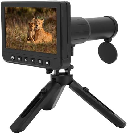 Digitale Teleskopkamera, 50-fache Vergrößerung HD-Fotos und Videos, Kamera mit 5,0 Zoll LCD Display, Mehrere Visualisierungsmethoden für die Jagd im Freien und Vogelbeobachtung, Landschaften