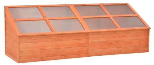 Serra in legno, 180 x 57 x 62 cm, con piastra PC, per giardino e serra