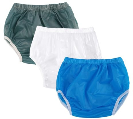 Vuxen TPU blöjöverdrag 3-pack, elastisk hög midja, unisex skyddande underkläder