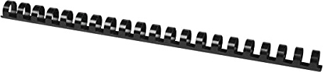 Dorsi per rilegatura, formato A4, 14 mm (115 fogli), 100 pezzi, colore nero, per presentazione, tipo 21, spirale, materiale: plastica, colore nero, formato A4, dimensioni 14 mm