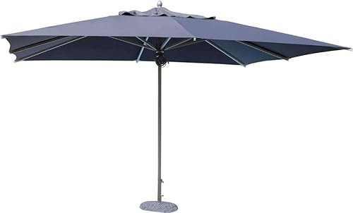 Ombrellone da Giardino 3 X 4 Palo Centrale in Alluminio Grigio Scuro per Esterno Ristorante Gelateria Bar Hotel Albergo