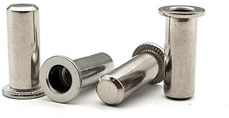 Flat Head Rivet Nut Sealed M4 M5 M6 M8 Blind Threaded Inserts Nut Closed End Hermetic Waterproof Nut DUO ER (Size : M6 (10pcs))