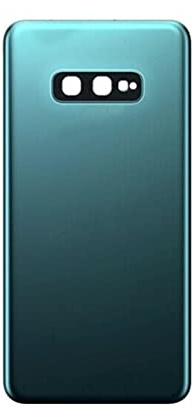 (KIT) Batteriskydd dubbelsidig lins kompatibel med SAMSUNG GALAXY S10E/G970 SM-G970F Ersättning Glas Baksida Baksidesskydd Skydd Retro Ram Ram Lins (Grön)