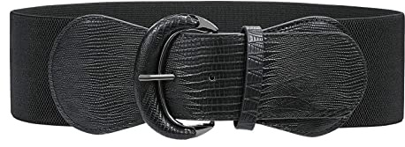 JASGOOD Women Stretchy Wide Waist Belt for Dress Ladies Elastic Belt Hook Buckle for Costume
