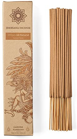Frankincense Incense Sticks - 100 Premium Natural Sticks for Meditation & Prayer - Authentic Balinese Handcrafted - 45 Min Burn Time - Spiritual Aromatherapy