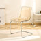 thickvalley Transparenter Einfacher Acryl Esszimmerstuhl, Lounge Creative Plastic Crystal Rückenlehnenstühle, Transparent Komfortables Sitzen für Familie Restaurant und Außen,Brown