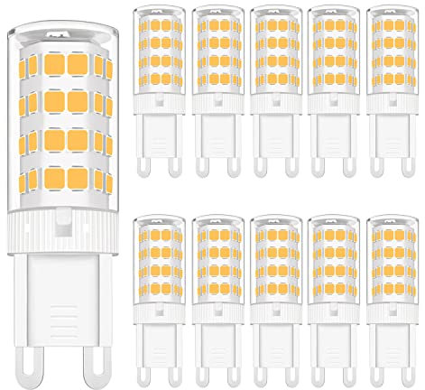 TIAFELNGLY G9 LED Warmweiß 5W, LED Lampen G9 Leuchtmittel, ersetzt 30W 40W 50W Halogenlampen, 360°Abstrahlwinkel L-E-D Birne 10-er Pack