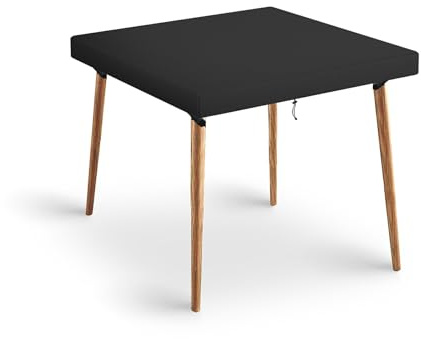 Delixike Schutzhülle für Tischplatte Gartentischabdeckungen,Anti-UV Abdeckung Gartentisch Wasserdicht Gartentisch Abdeckung Gartentischhülle Quadratisch 90 x 90 x 15 cm