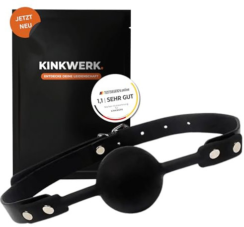 KINKWERK Ballknebel Silikon | Angenehm weiches Material ohne Kanten | Nahtlose Verarbeitung für Sicherheit und Komfort | Einfach zu reinigen