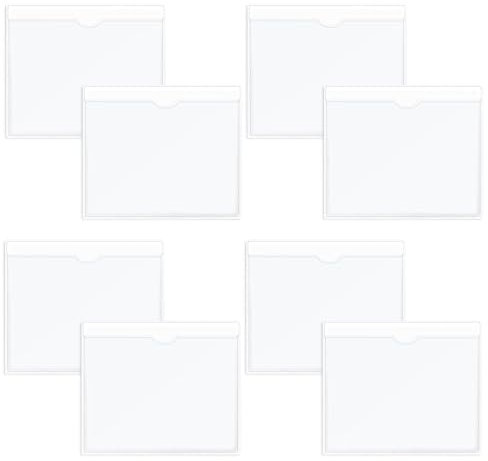 CZNBZIU Stück Etikettenhalter Selbstklebend, Beschriftungsfenster Selbstklebend Visitenkartenhüllen Kleben Sichthüllen für Büro Zuhause Schule (Transparent)