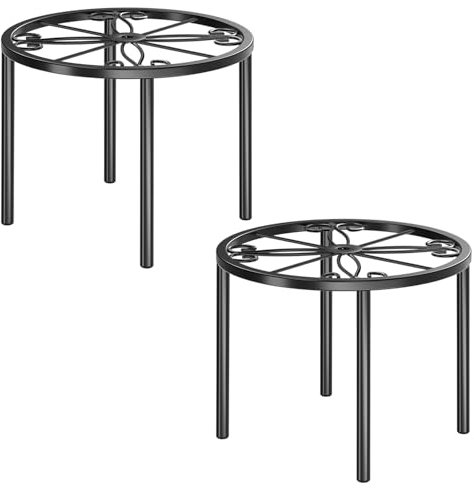 Josmimic Pflanzenständer 2er-Set 20cm/7.8'' Metall-Blumenständer Pflanzenregal Blumengestell Blumentopfständer für Wohnzimmer, Schlafzimmer, Balkon und Garten