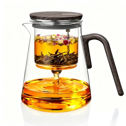ZENS Magnetic Tea Infuser Pot, 800ml Magic Glass Tea Pot Infusers for Loose Tea with Magnetic Lid for Mess-Free Herbal Tea Diffusers, Enchanted Teapot for Tea Lovers Gifts