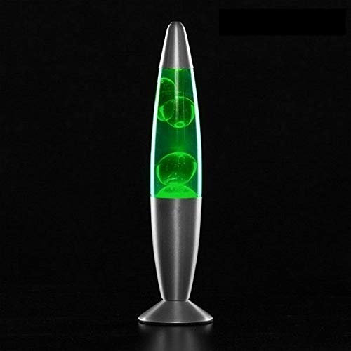 GKA Lampe à lave Magma - 34 cm - Lampe de table - Lampe d'ambiance avec ampoule de rechange - Vert