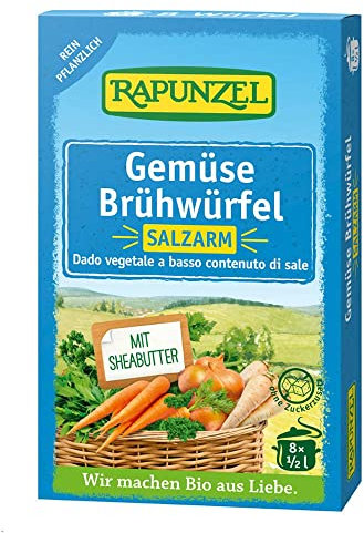 Rapunzel Gemüsebrühe, 8 Würfel, salzarm