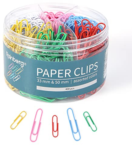 Rainberg Trombones de 33 et 50 mm, 400 trombones (couleur multicolore)