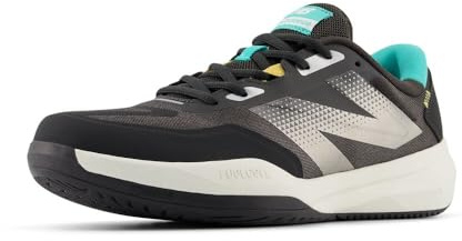 New Balance Mens FuelCell 796 V4 Tennis Shoe, Black Cement/Cyber Jade/Clementine, 8.5 UK