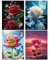 RICUVED 4 Pack 5D Diamant Painting Bilder,Diamond Painting Blume,Diamond Painting Set für Erwachsene und Kinder,Mosaikherstellung,Diamant Malerei für Haus Dekoratio