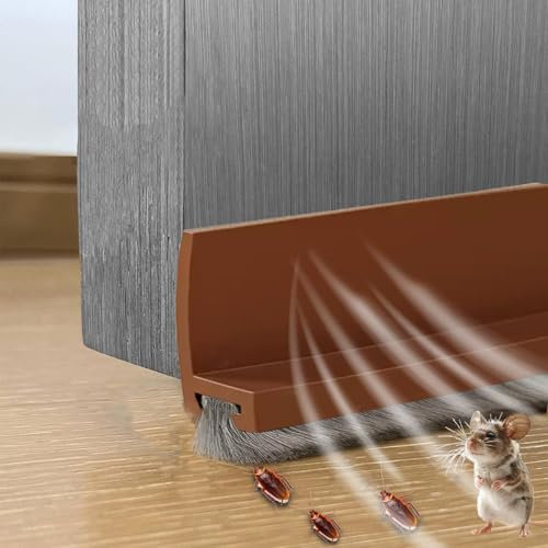 ZZJTPA Paraspifferi per porte, striscia di tenuta del fondo della porta casa auto - adesivo anti - insetti anti - polvere insonorizzata porta della camera da letto in silicone (marrone)
