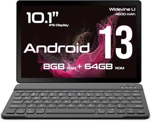 EXACT SOLUTION 4G LTE Wi-FI Android 13 Surfplatta 10,1 Tum 2,0 Ghz RAM 8 GB + 64 GB 1200 x 800 HD IPS-skärm 2 MP + 8 MP 6000 MAH KIT
