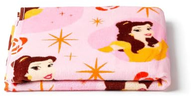 Caleffi Asciugamano PrincessBelle Bambina 50x80 cm Rosa in Spugna di Cotone 320 g/m²