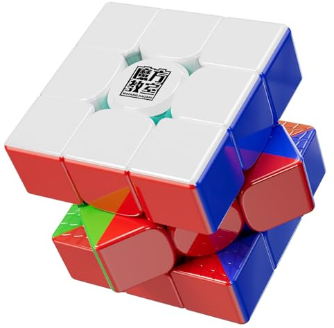 Moyu RS3M V5 SE 2025 SpeedCube 3x3 Cubo, Professional 3x3x3 rs3mv5 Magnetic Master Cube Stickerless Magic Cube, Puzzle Game for Speed Cuber, Gift for Adults and Children（Dual-Adjustment Version)