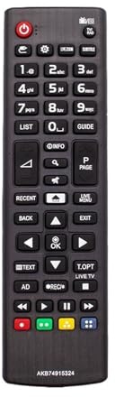 ATOMUSERLY 1 Control Remoto Inteligente de Repuesto for televisor LCD AKB75095307, AKB74915305, AKB75095308 y AKB74915324