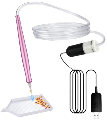 Lápiz de Pintura eléctrica - Herramienta de vacío de Diamantes de imitación, Dispositivo de Ajuste de Gemas | Aplicador automático de de accionamiento USB con Mango ergonómico para proyectos