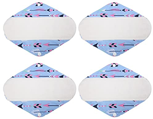 LDAUYZLING 4 pièces serviettes hygiéniques en tissu de charbon de bambou serviette menstruelle lavable réutilisable pour les femmes (R12)