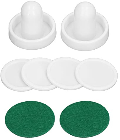 Qudinip Air Hockey Puckar Set 8st Hållbara Långvariga Pusher Tillbehör för Standard Air Hockey Bord 60mm Grön