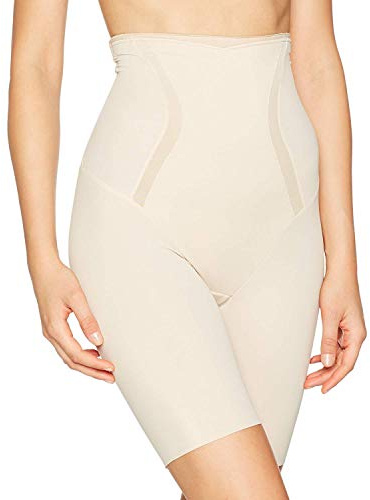 Maidenform High-Waist, Tummy Thigh Slimmer, Firm Control Shapewear for Women Adelgazadores de Muslos, Beige (Latte Lift), L para Mujer