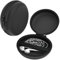 EAZY CASE Universal Tasche für In-Ear Kopfhörer mit Netzfach - Hardcase Aufbewahrungsbox, Schutztasche mit umlaufenden Reißverschluss, extra klein, rund, Schwarz